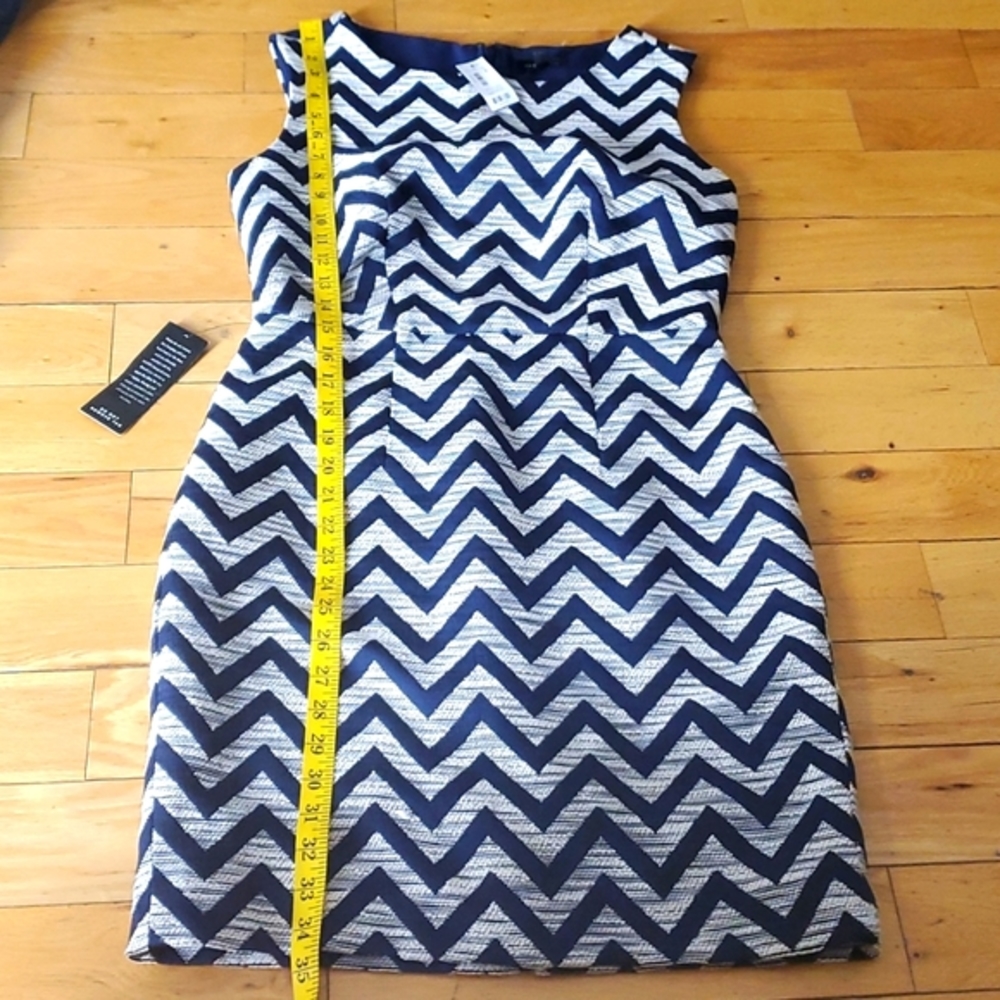 The limited dress size 2 Brand New with tag. Navy Blue with white color